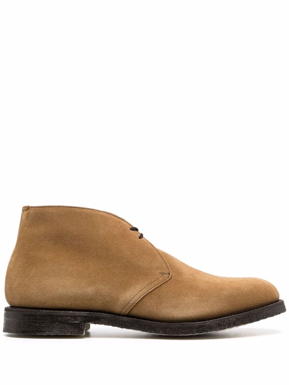 suede almond-toe lace-up ankle boots - 1