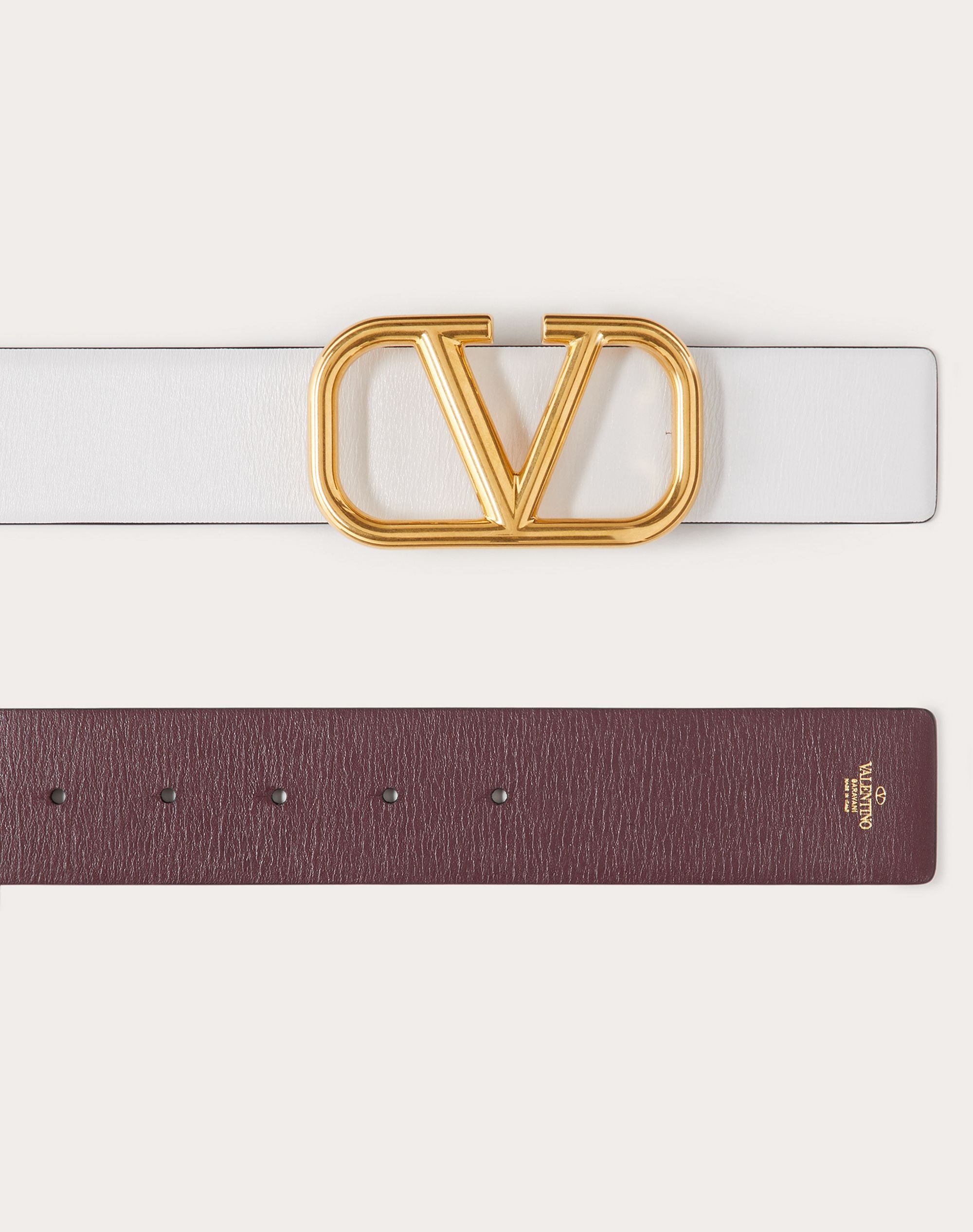 REVERSIBLE VLOGO SIGNATURE BELT IN Shiny CALFSKIN 40MM - 3