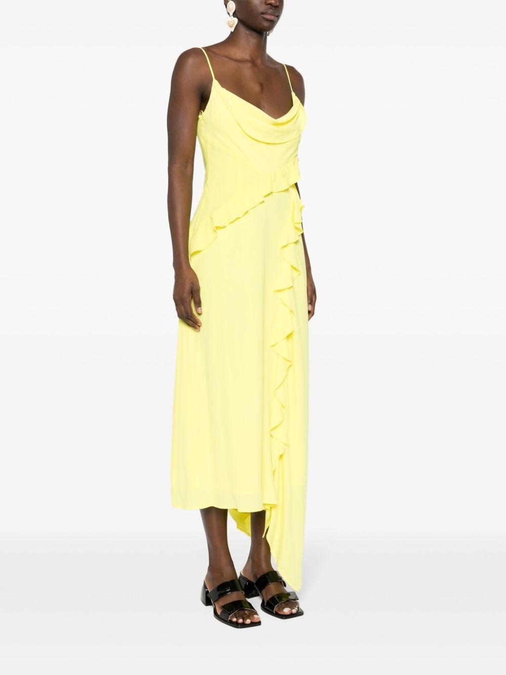 asymmetric ruffled dress - 3