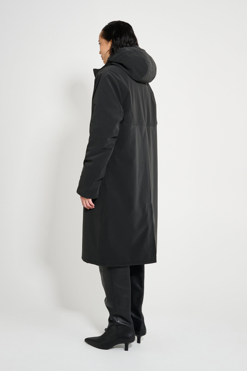 Stockholm Long Matte Winter Coat Black 4