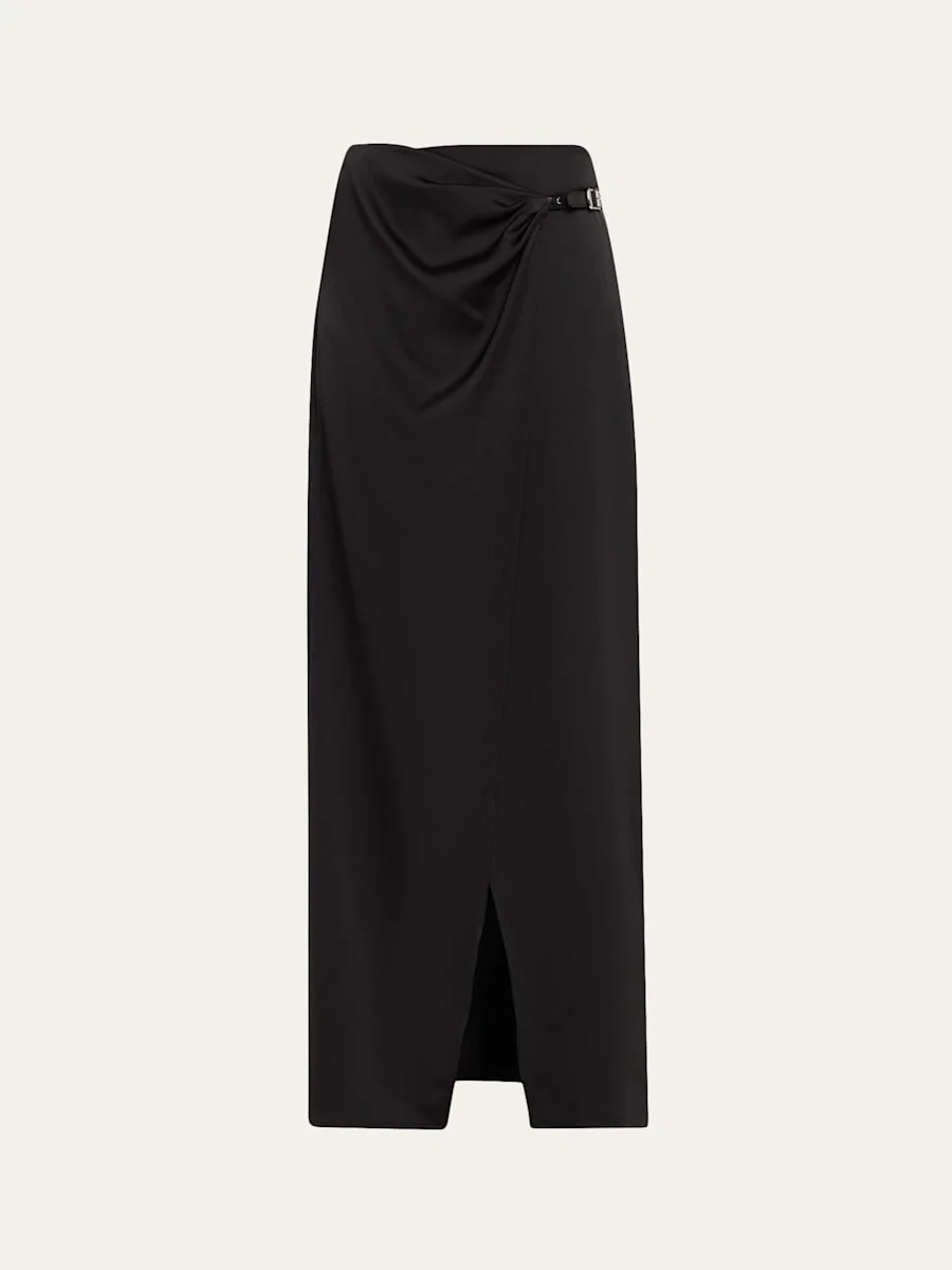Emmarie Satin Buckle Maxi Skirt - 1