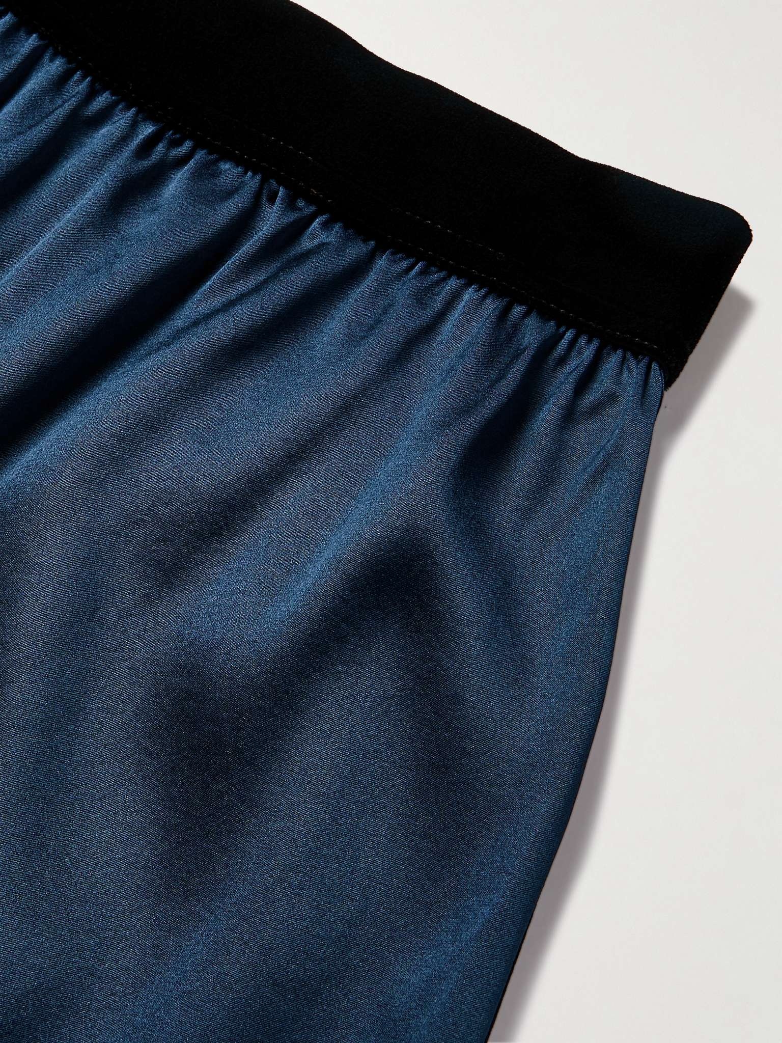 Velvet-Trimmed Stretch-Silk Satin Boxer Briefs - 4