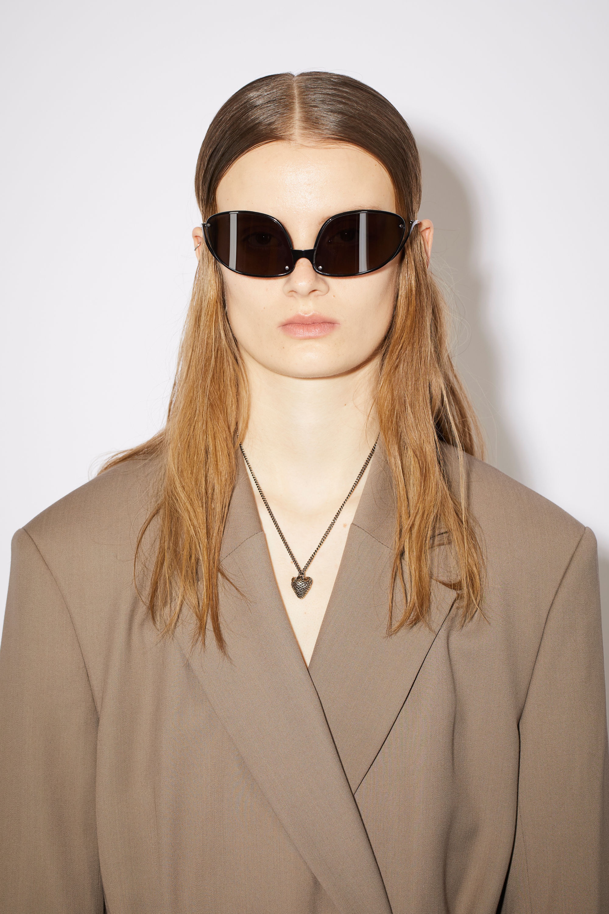 Double-breasted belt suit jacket - Taupe grey - 6