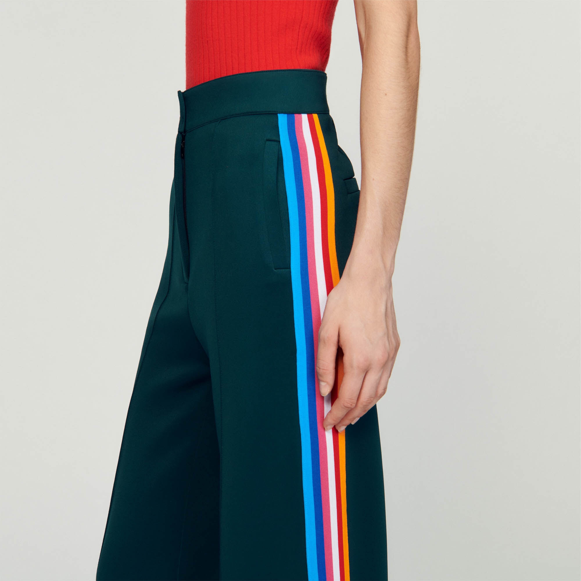 TROUSERS WITH SIDE STRIPES - 4