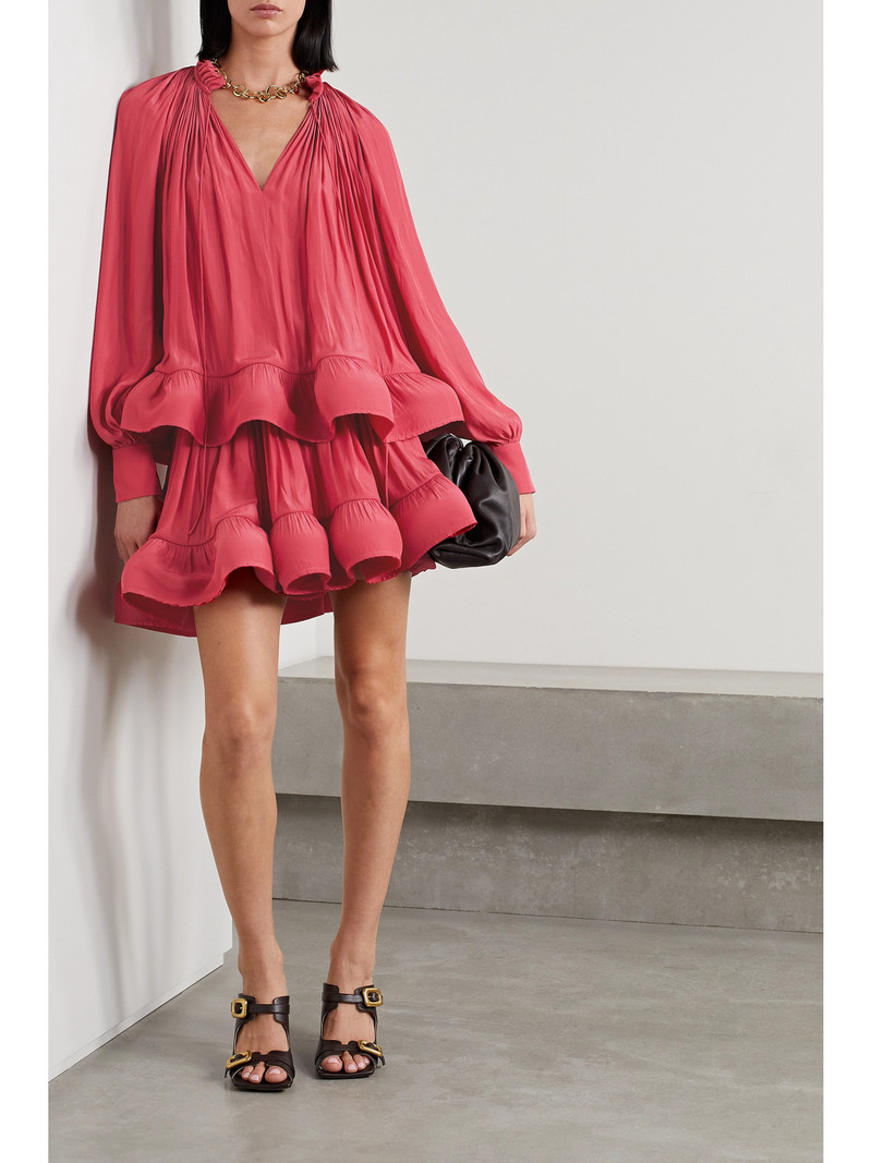 Lanvin Ruffled Gathered Charmeuse Blouse outlook