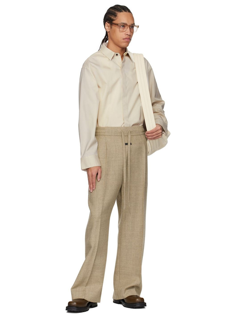 Fear of God Taupe Drawstring Wide Leg Trousers outlook