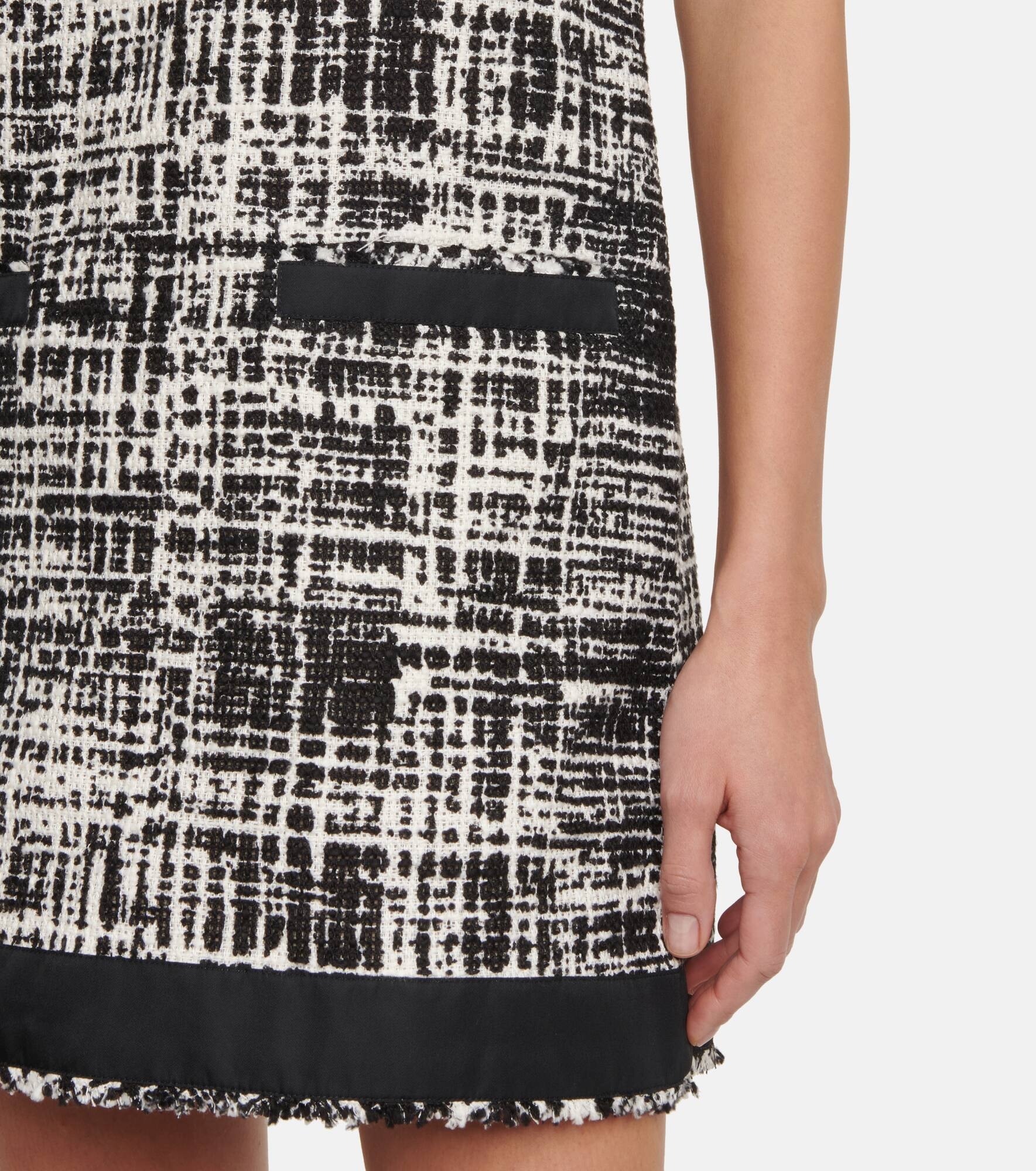 Cotton and linen tweed minidress - 5