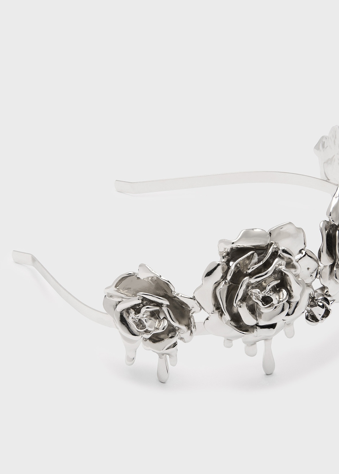 METAL TIARA WITH ROSES - 3