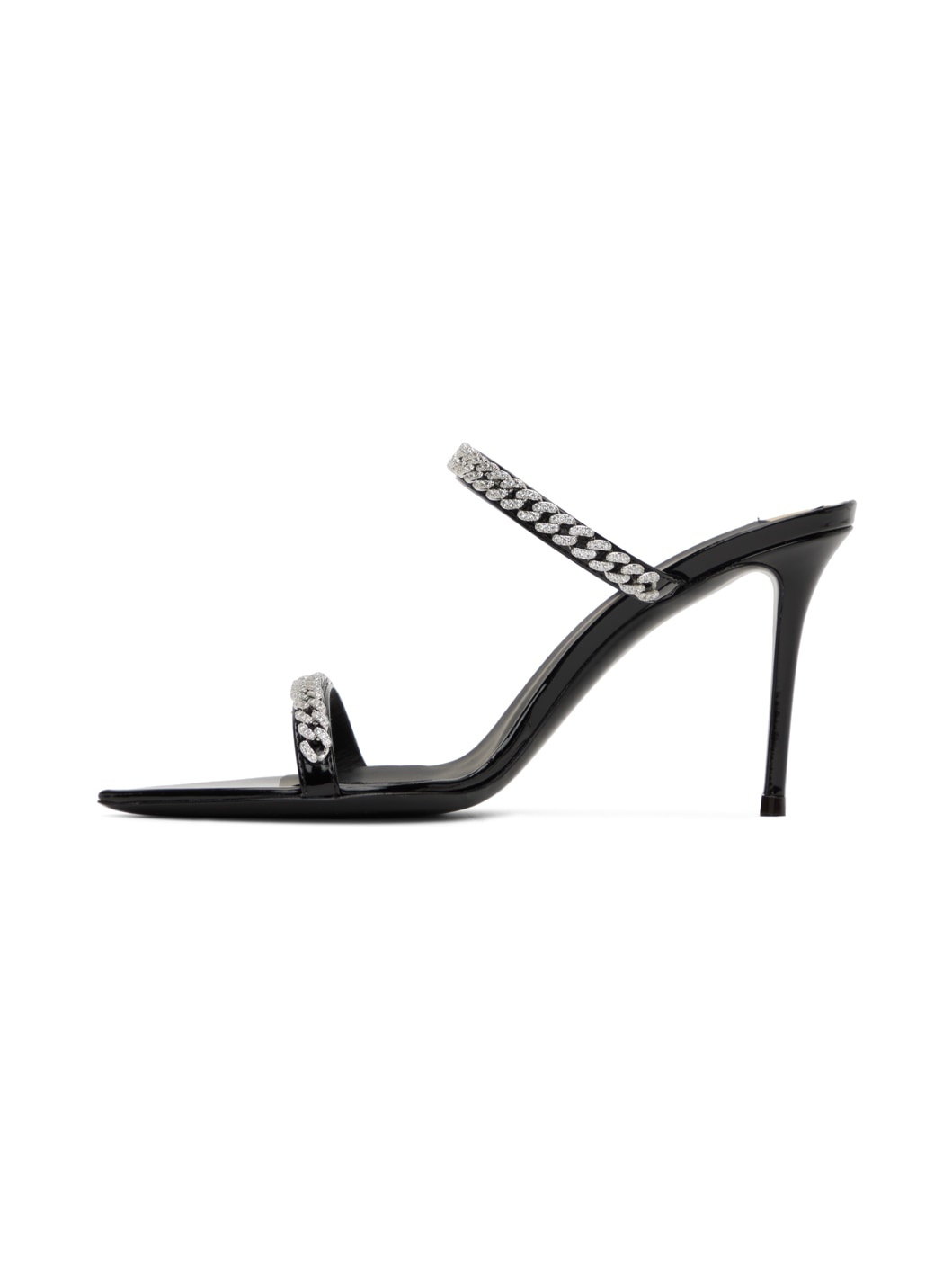 Black Intriigo String 90 Heeled Sandals - 3