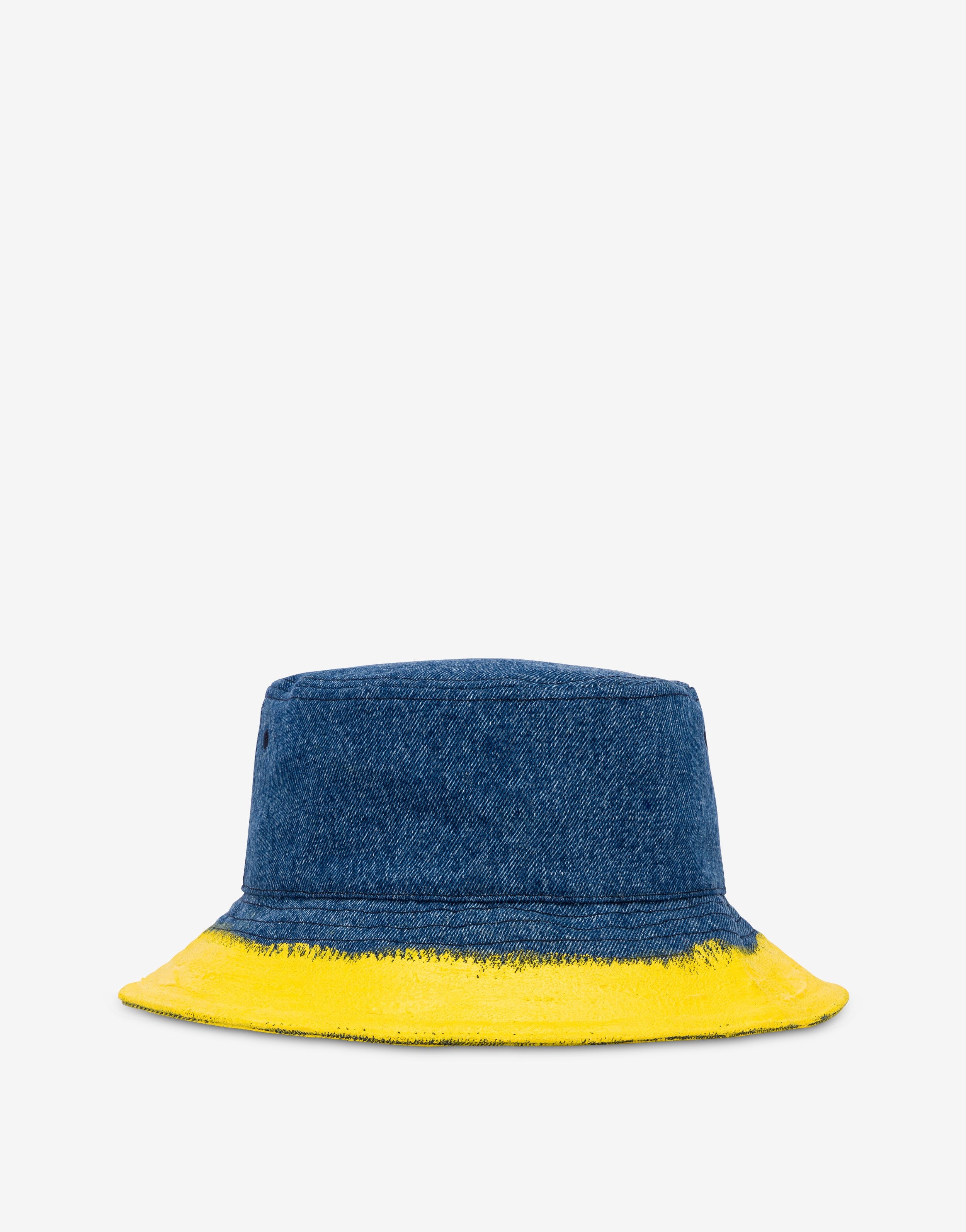 MOSCHINO PAINT DENIM BUCKET HAT - 2