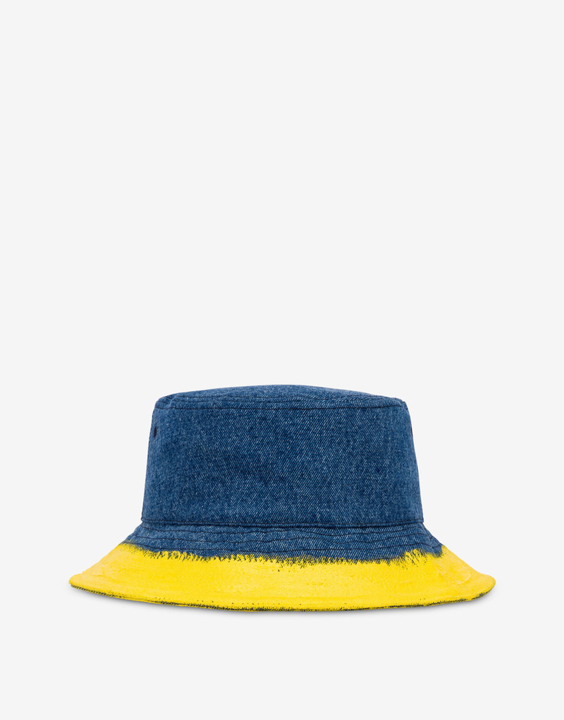 Moschino MOSCHINO PAINT DENIM BUCKET HAT outlook
