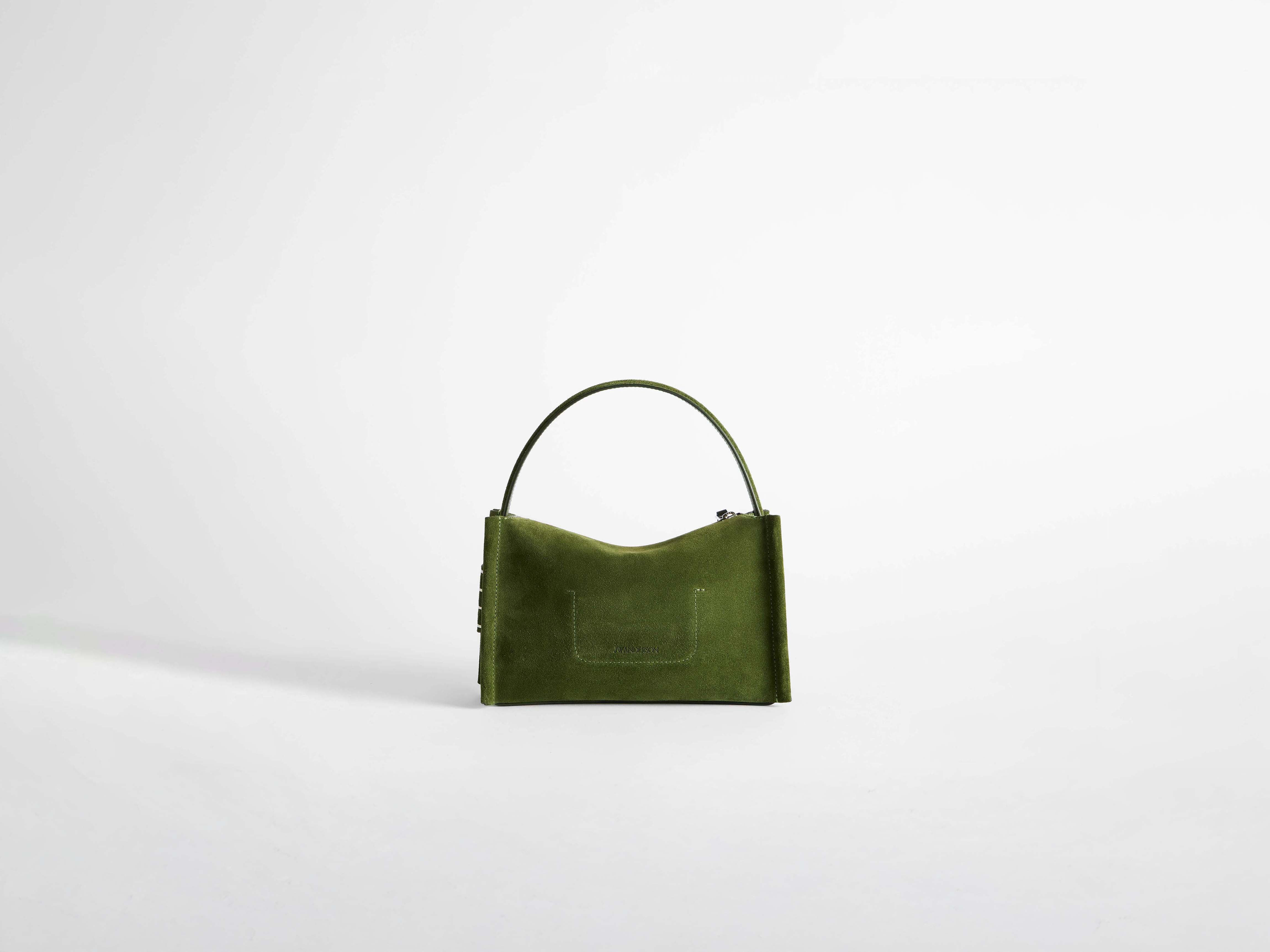 SMALL LOAFER BAG IN KHAKI SUEDE - 6