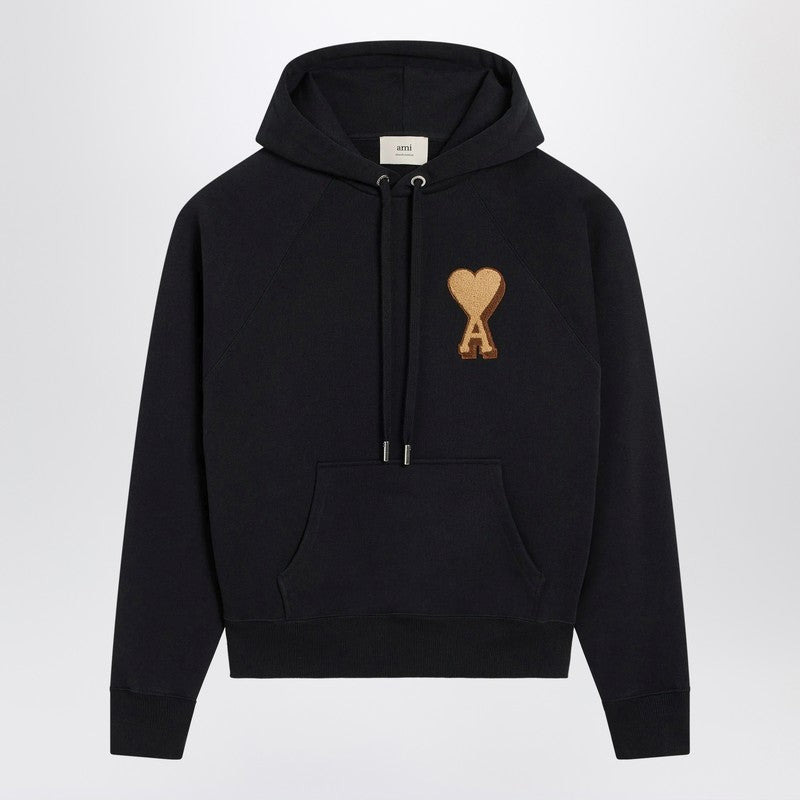 Ami Paris Black Ami De Coeur hoodie - 1