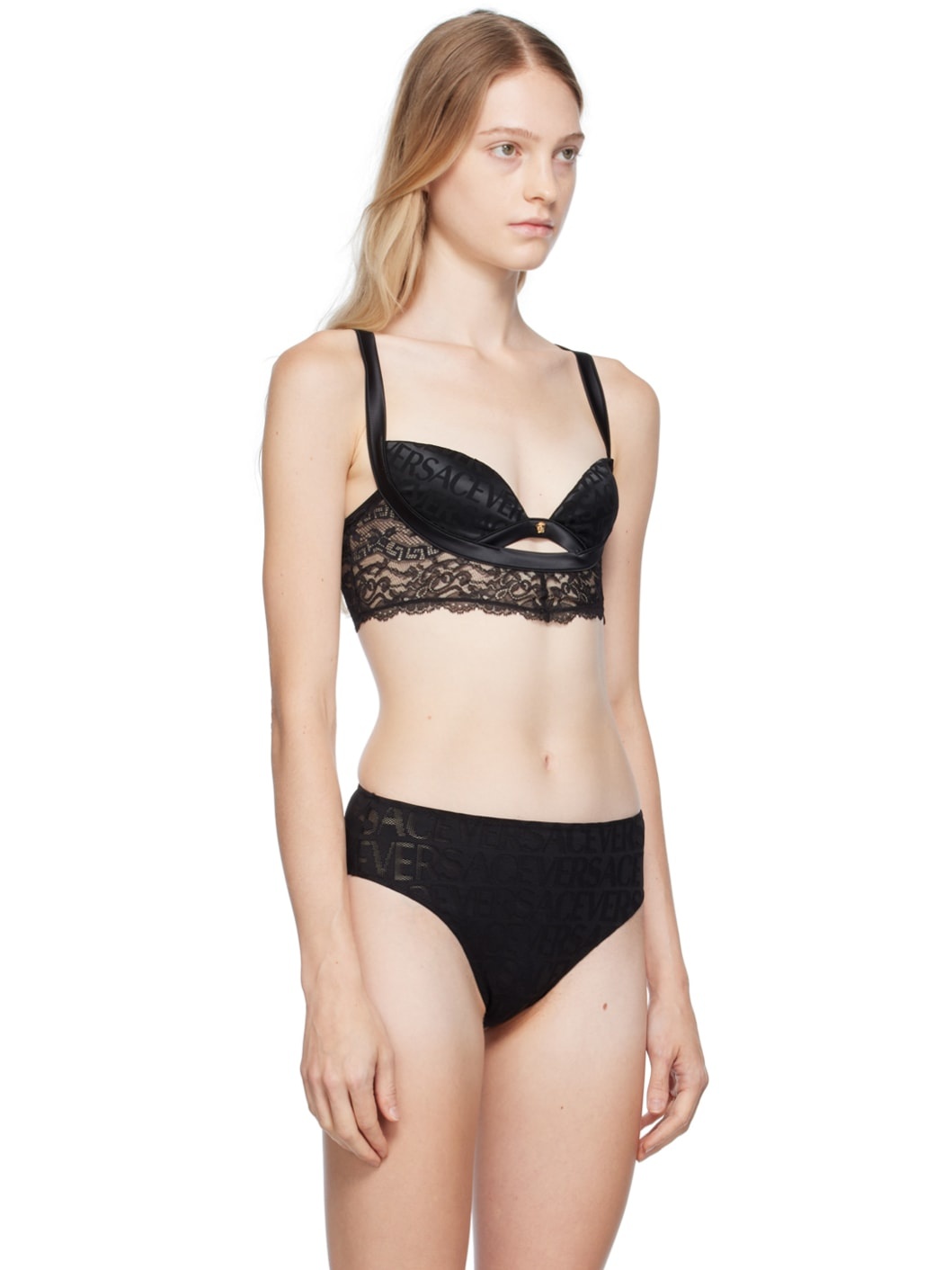Black Allover Bra - 2