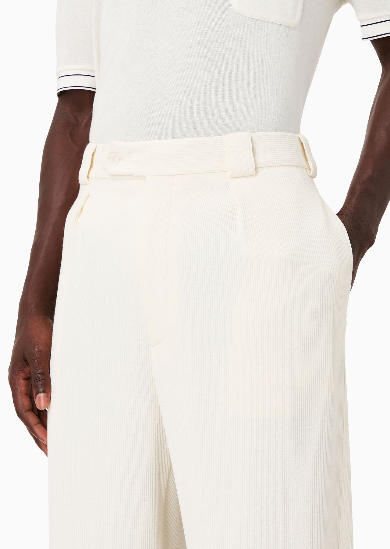 Single-pleat virgin wool trousers - 5