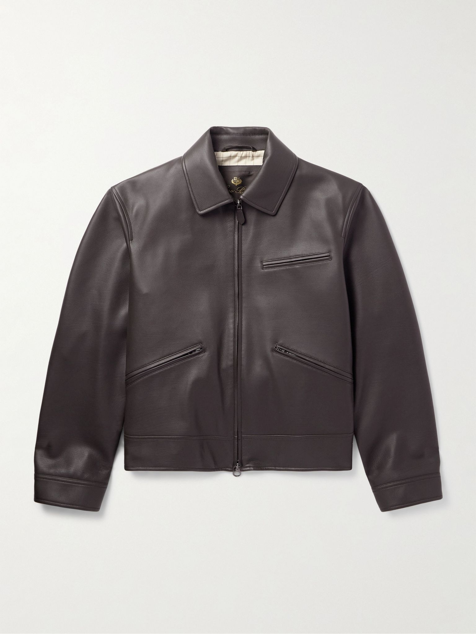 Gail Full-Grain Leather Jacket Dark brown - 1