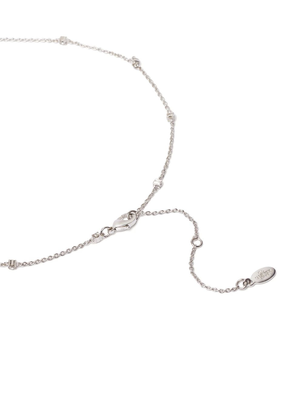 VLogo Signature crystal-embellished necklace - 4