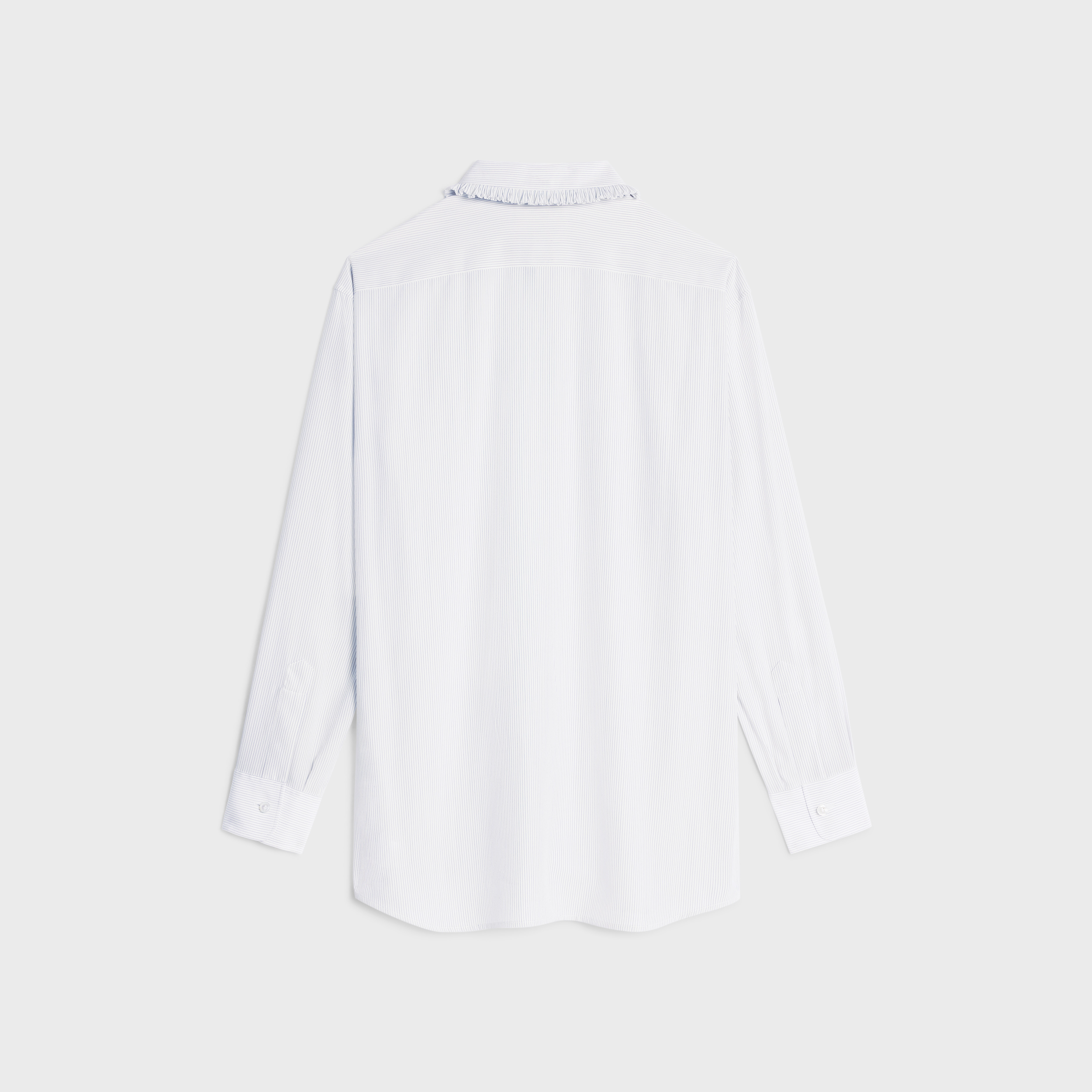 boyfriend shirt in striped silk fabric - 2