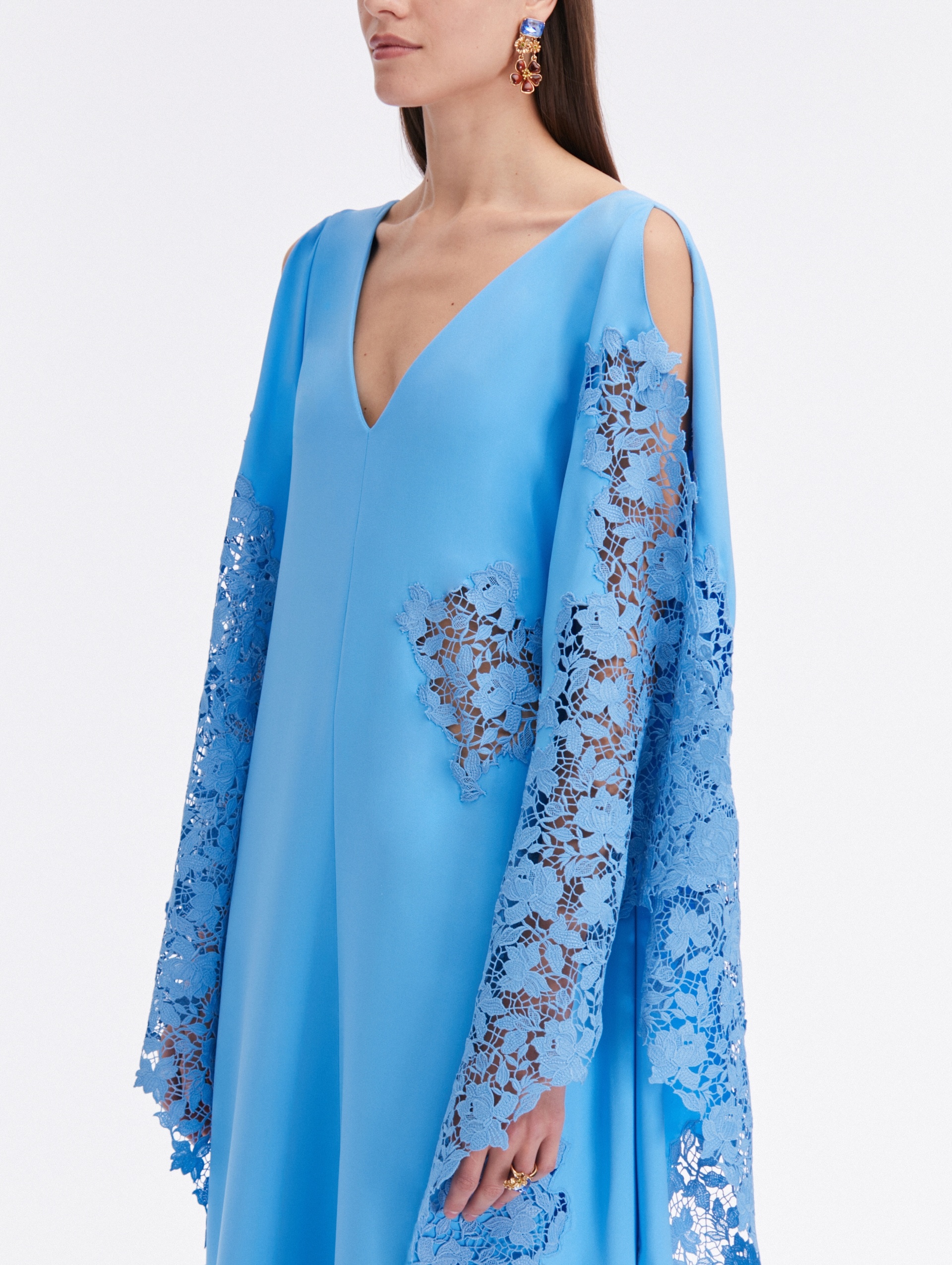 GARDENIA GUIPURE LACE CAFTAN - 3