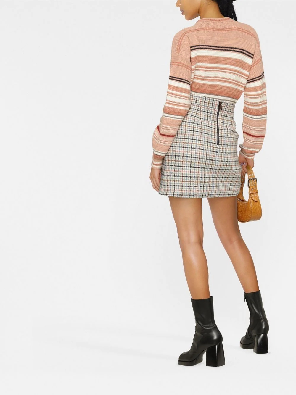 horizontal stripe-pattern jumper - 4