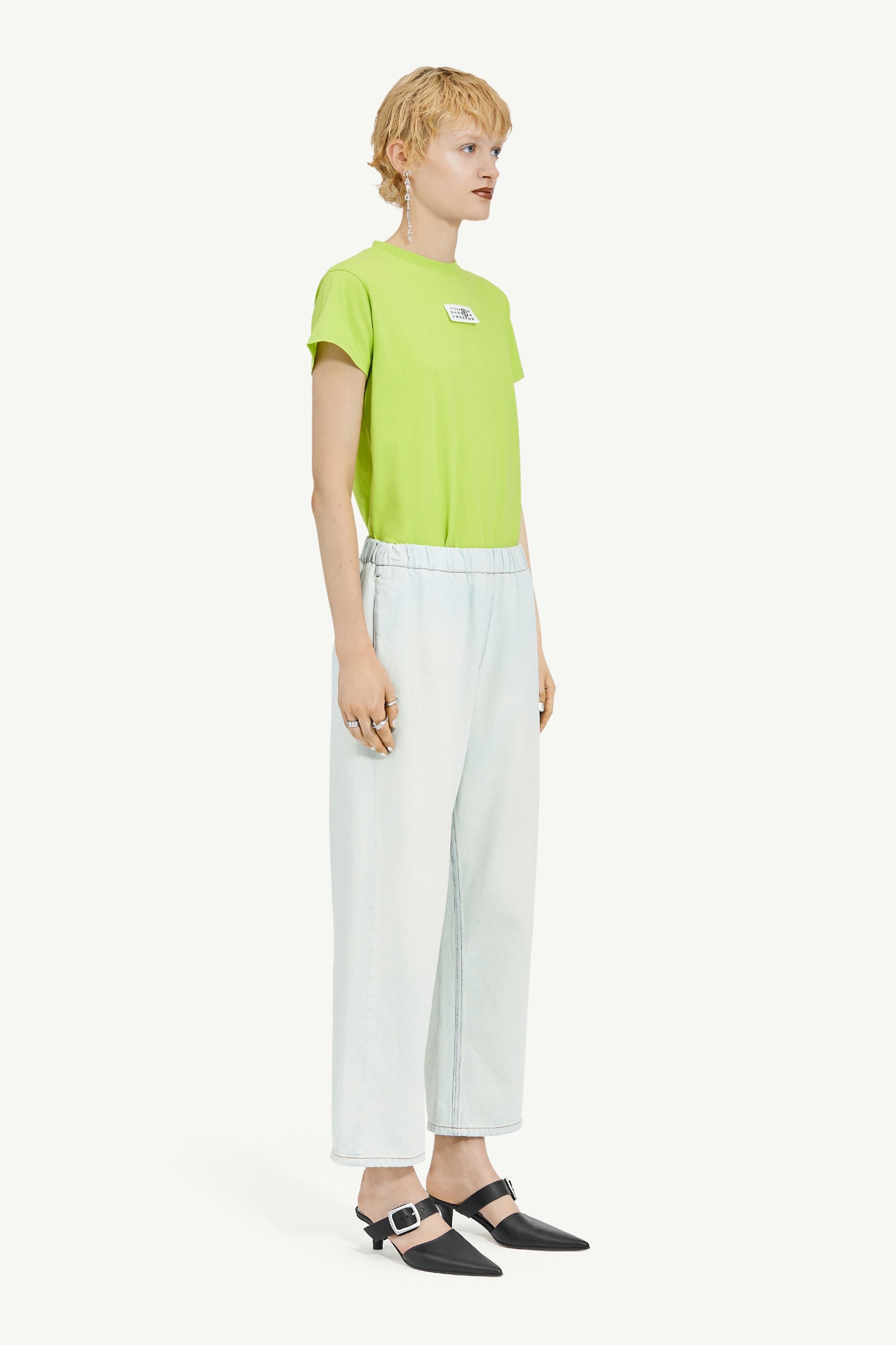 Lightweight Cropped Denim Trousers - 3