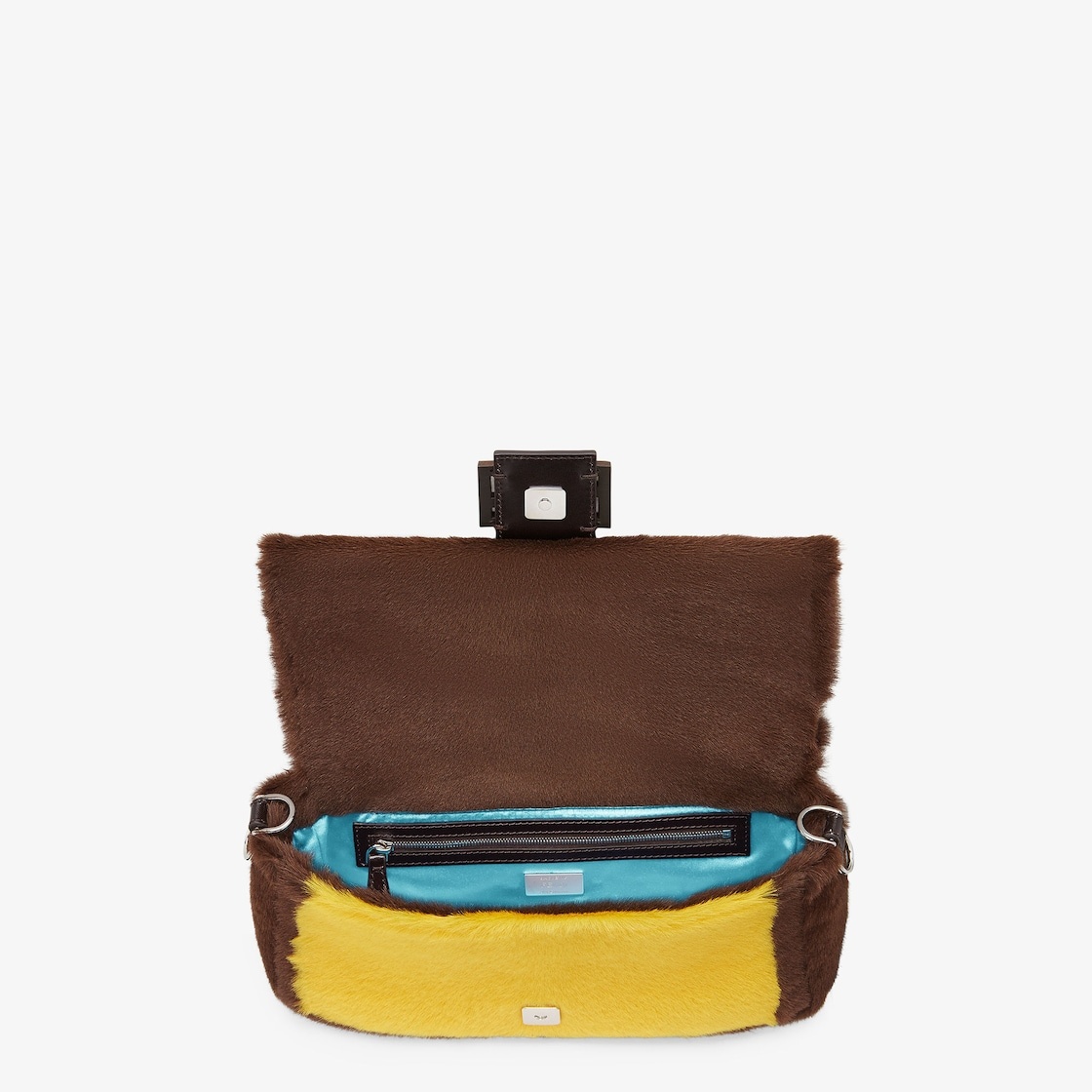 Re-Edition bag in yellow and dark brown sheepskin - 4
