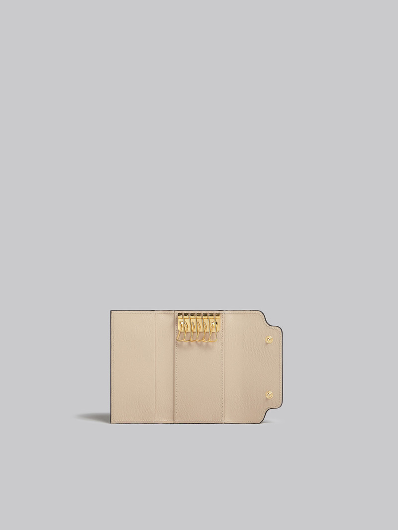 Marni COLOUR BLOCK SAFFIANO LEATHER KEYRING outlook
