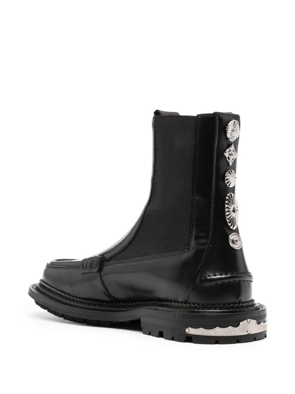 stud-embellished leather boots - 3