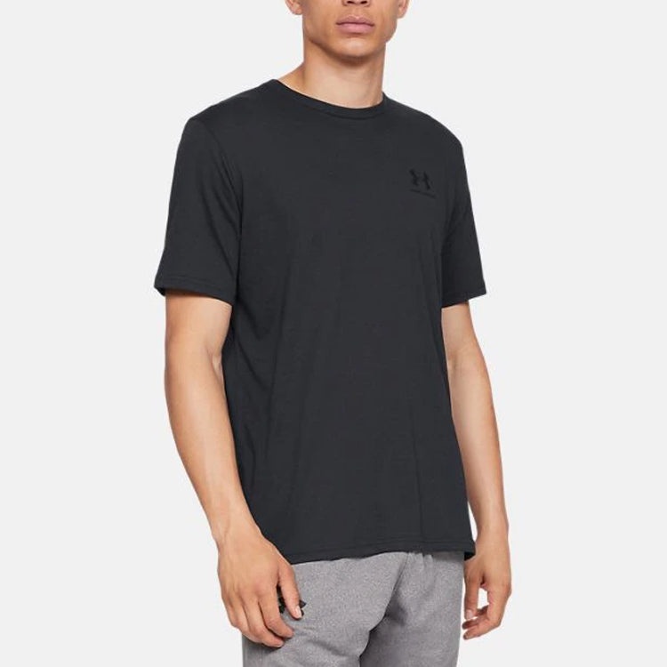 Under Armour Sportstyle Training Sports Short Sleeve Couple Style Black 1326799-001 - 4