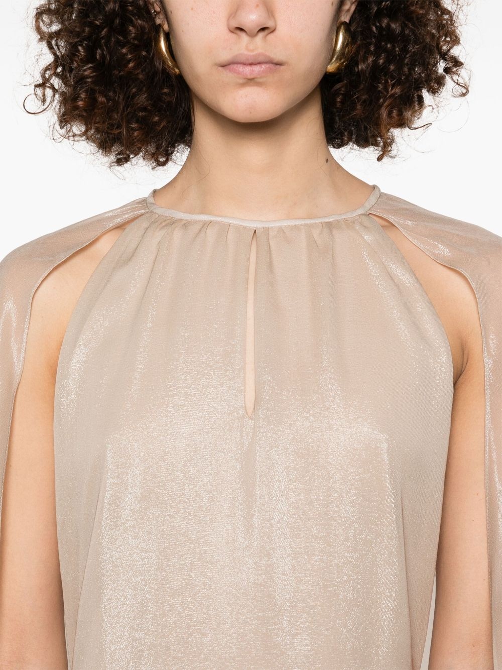 lurex maxi dress - 5