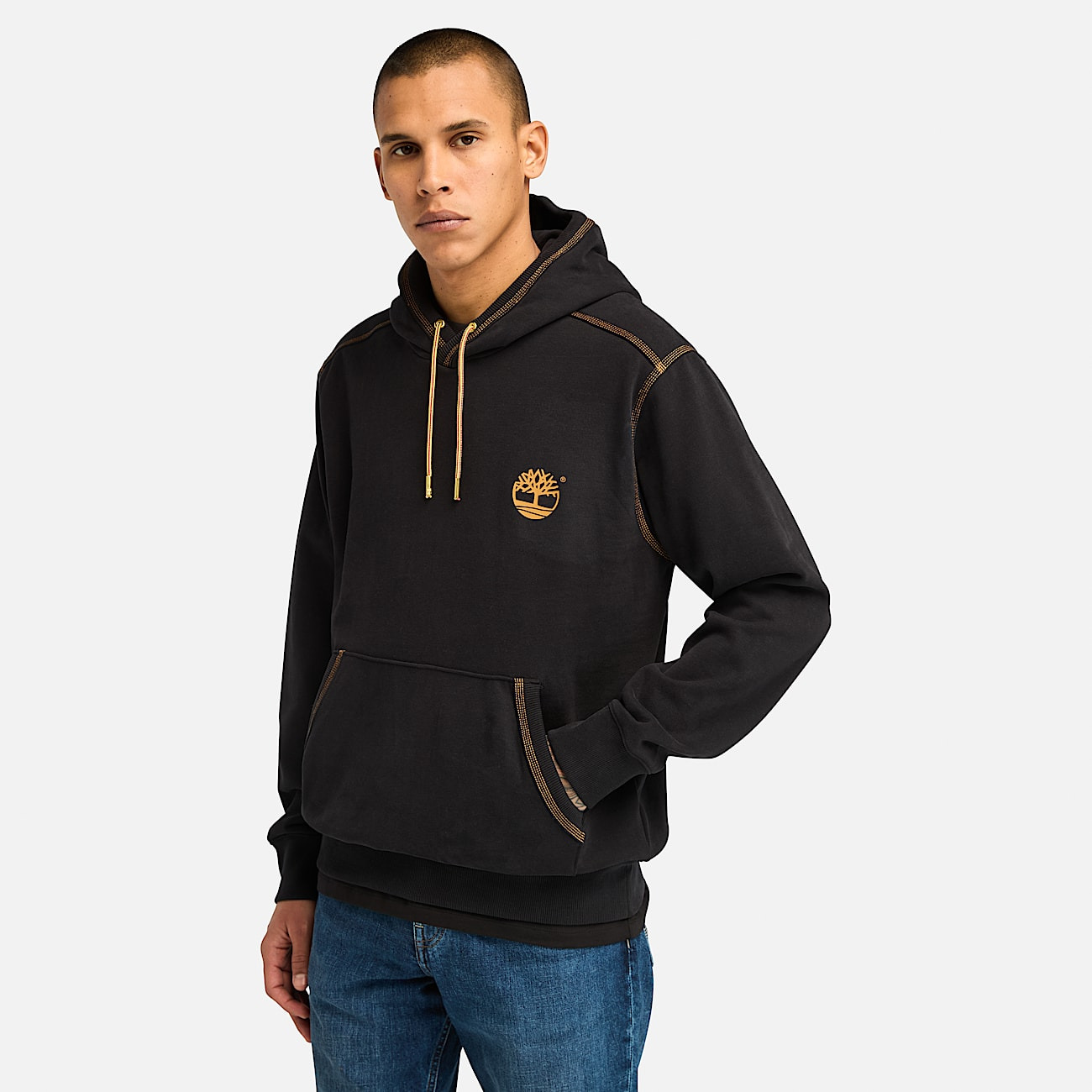 Men's Contrast Stitch Logo Hoodie - 5