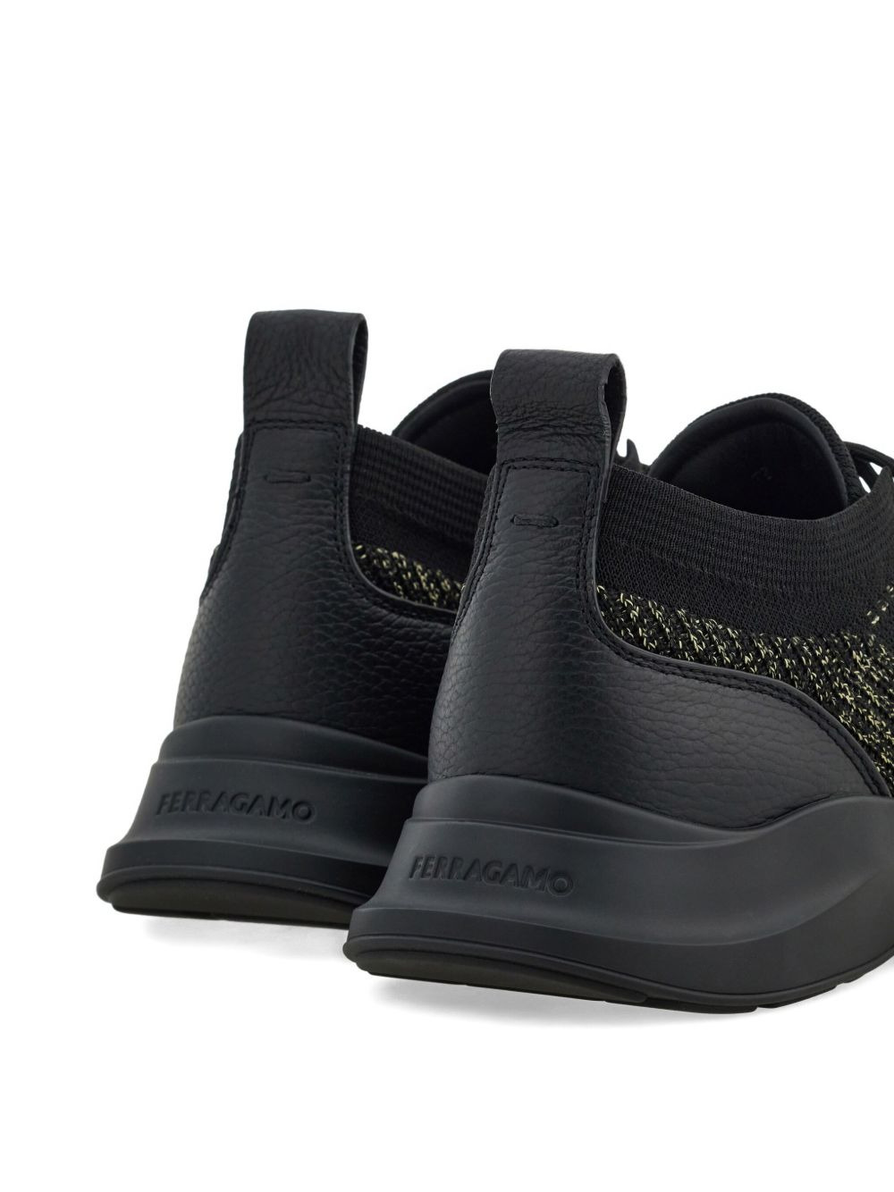 Gancini-detail knit sneakers - 5