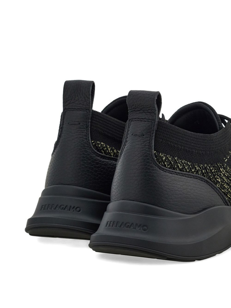 Gancini-detail knit sneakers 5