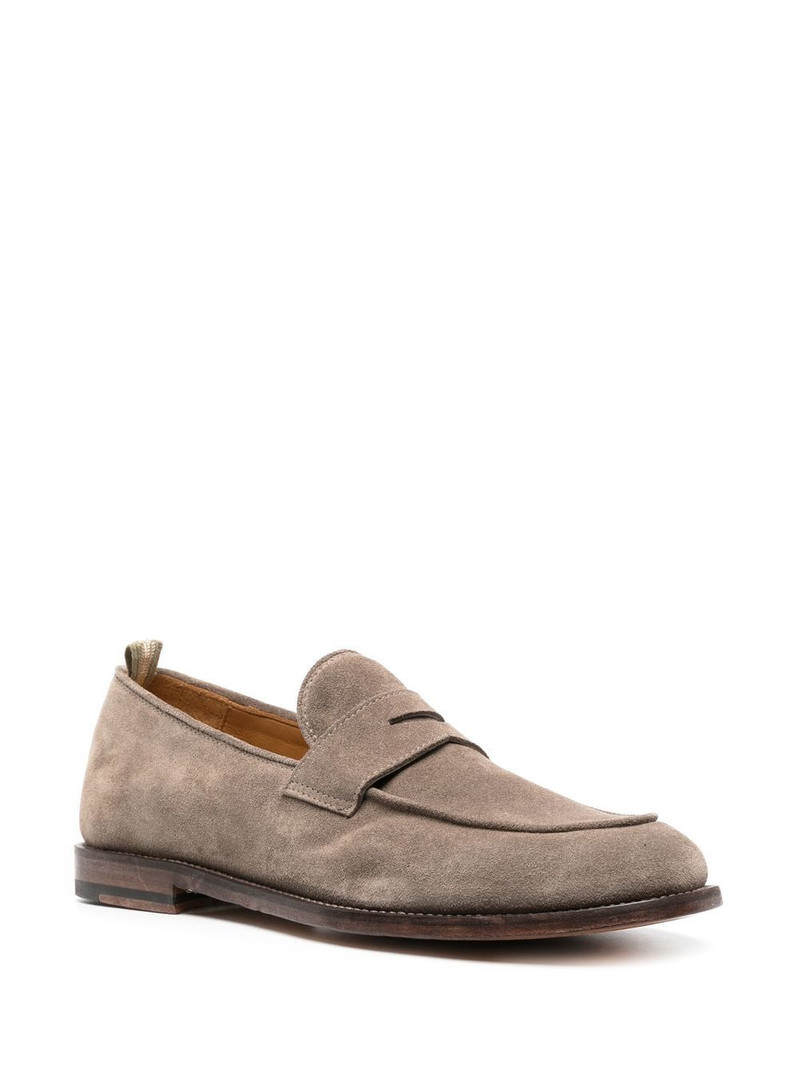 OFFICINE CREATIVE suede slip-on loafers outlook