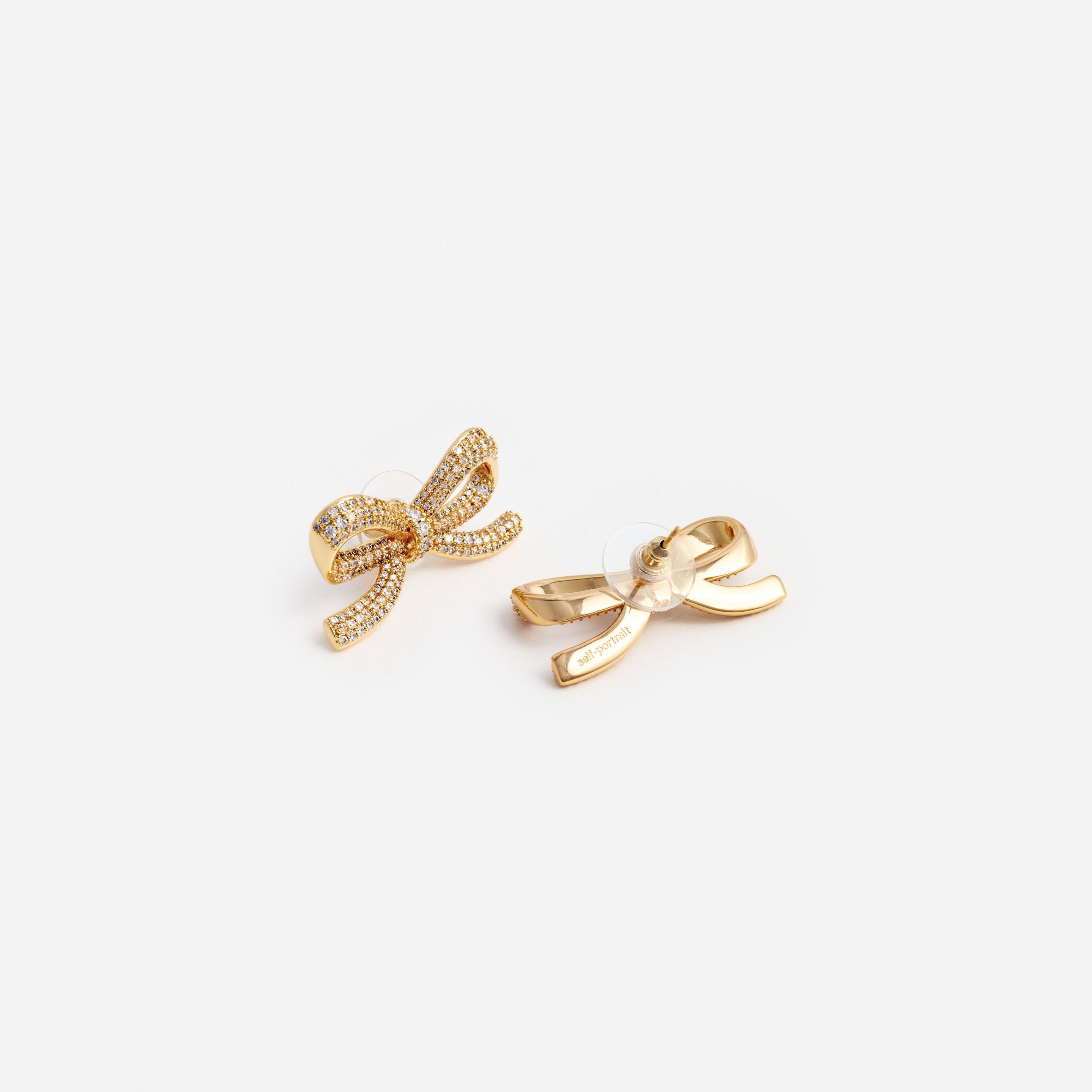 Gold Bow Earrings - 2