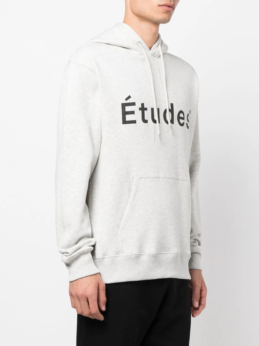 logo-print detail hoodie - 3