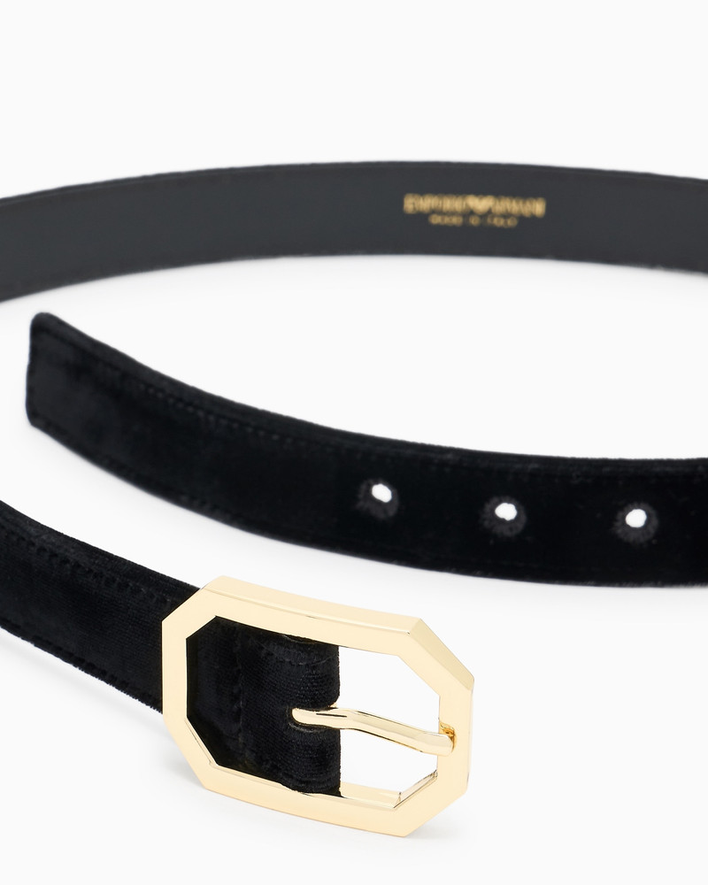 EMPORIO ARMANI SMOOTH VELVET BELT WITH BUCKLE outlook