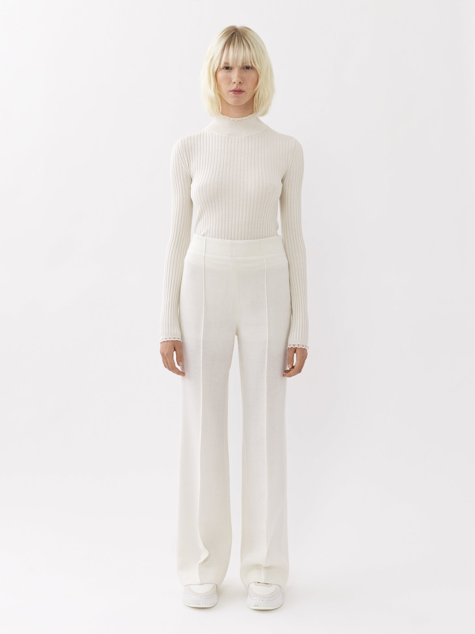 FITTED HIGH-NECK SWEATER - 4