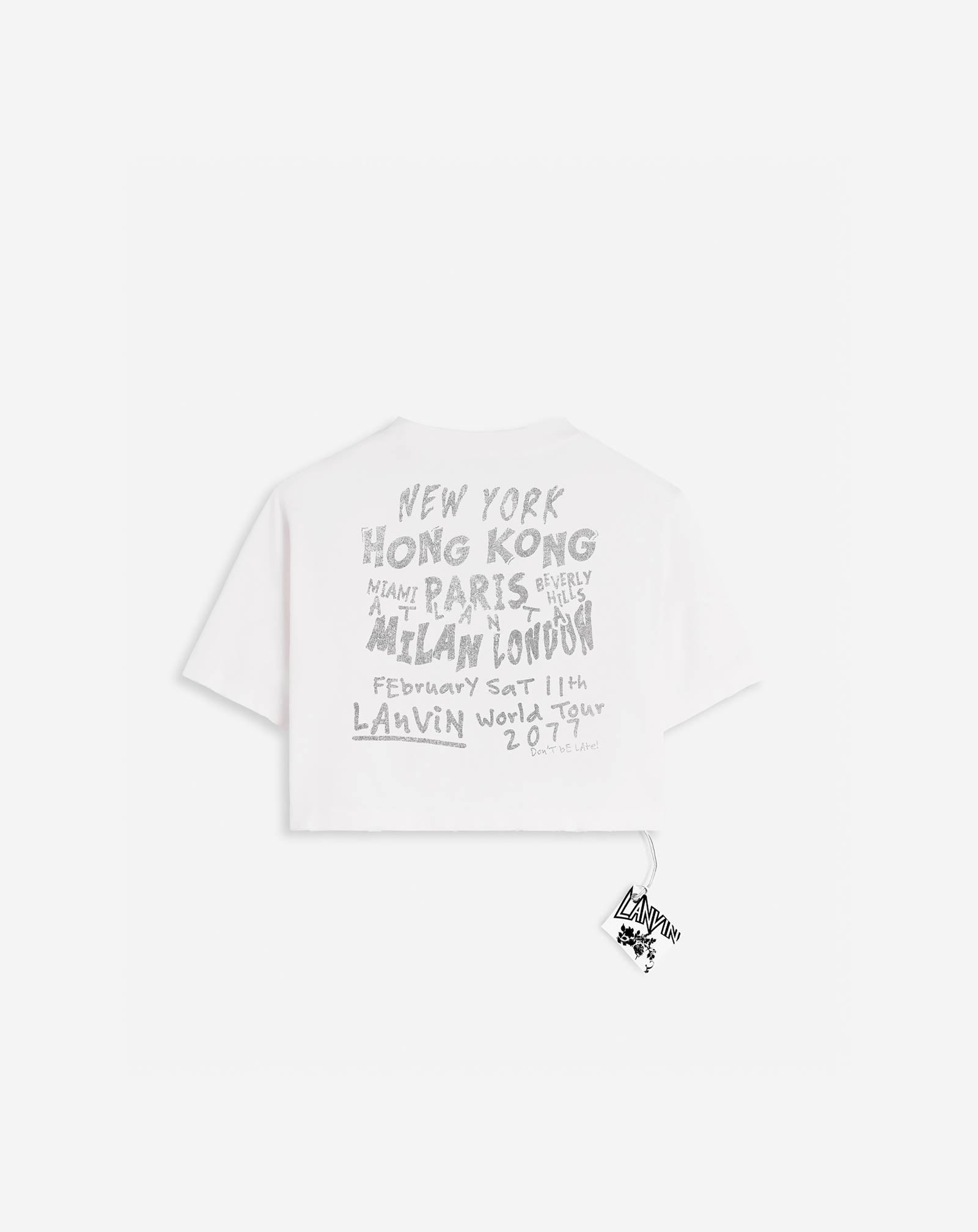 LANVIN X FUTURE UNISEX CROPPED PRINTED T-SHIRT - 6