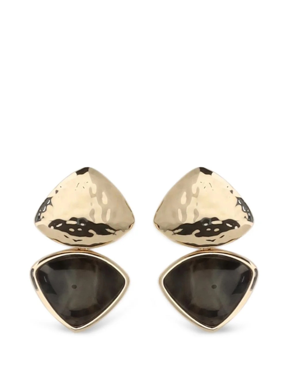 mottled enamel-detail earrings - 1