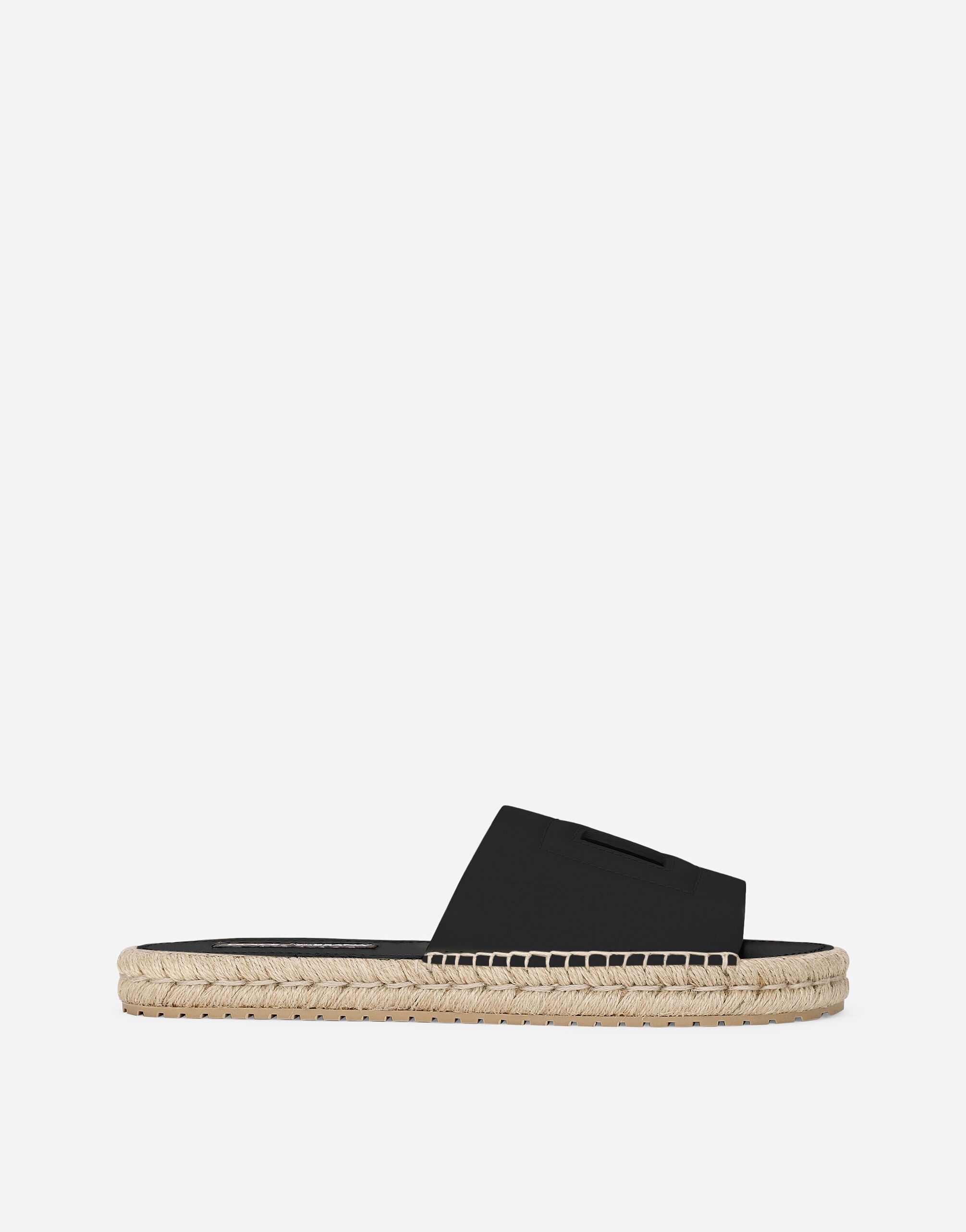Calfskin espadrille sliders - 1