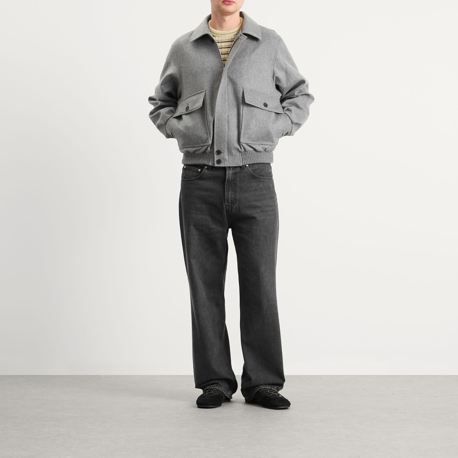 Auralee Cashmere Moleskin Zip Blouson - 4