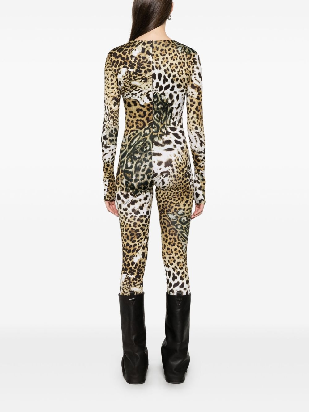 leopard-print playsuit - 4
