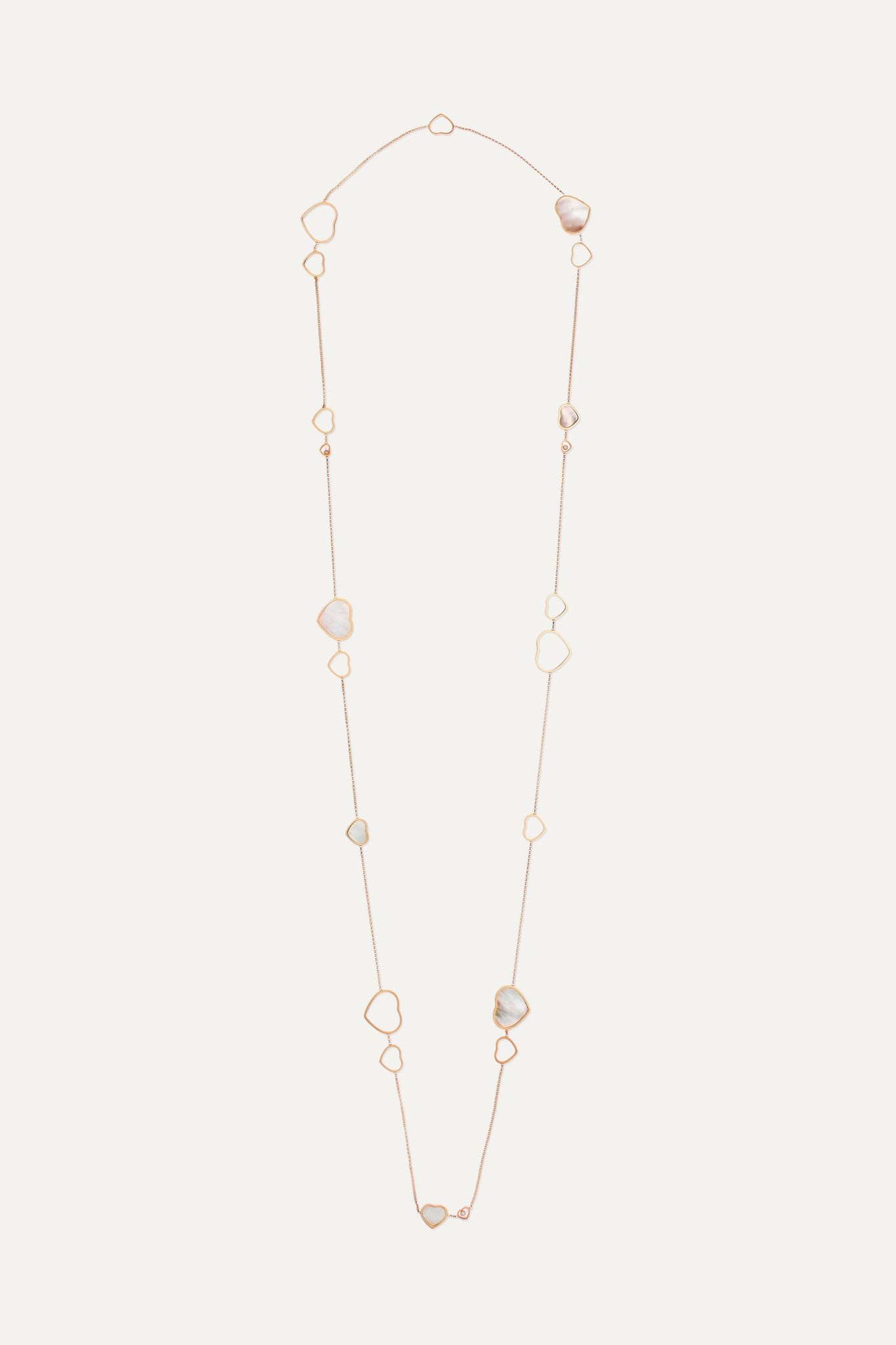 Happy Hearts 18-karat rose gold diamond necklace - 1