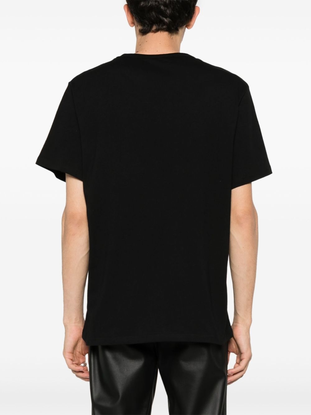 SKULL-EMBROIDERED COTTON T-SHIRT - 4