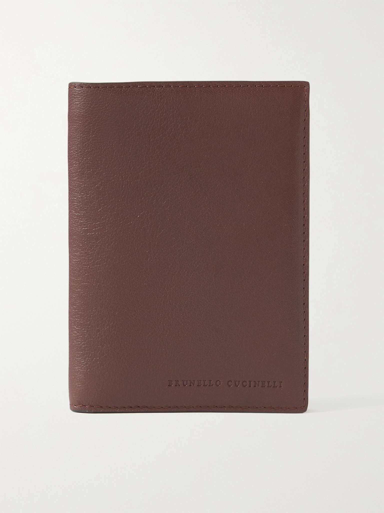 Logo-Debossed Leather Bifold Cardholder - 1