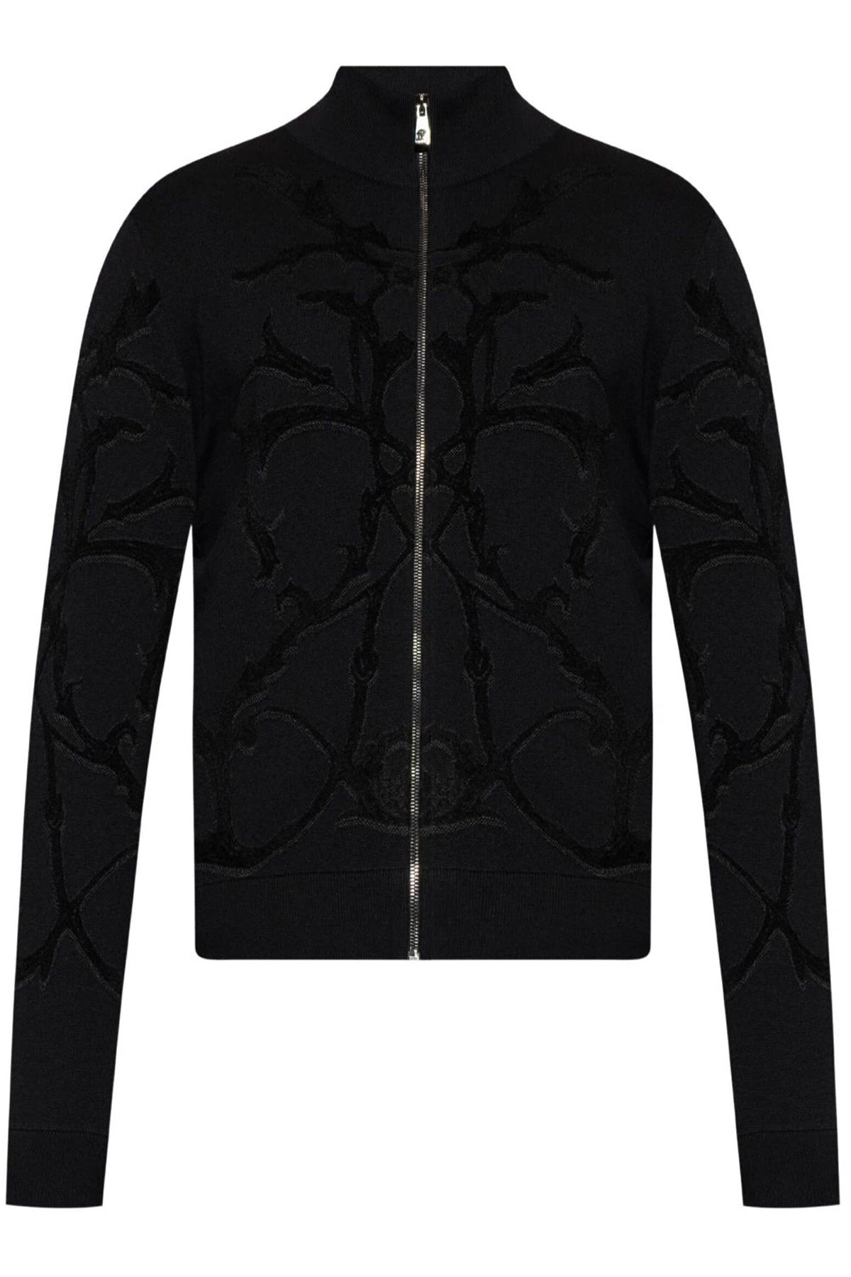 LONG-SLEEVED ZIPPED CARDIGAN - 1