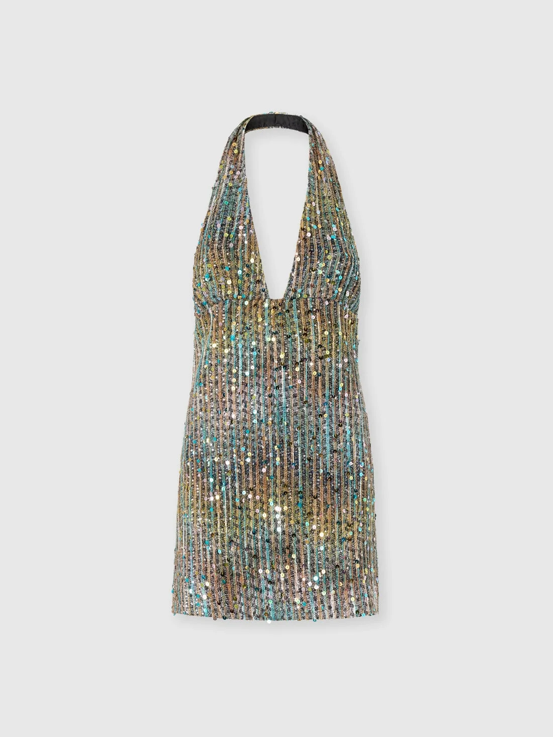 Mini dress with open back and sequin appliqué - 1