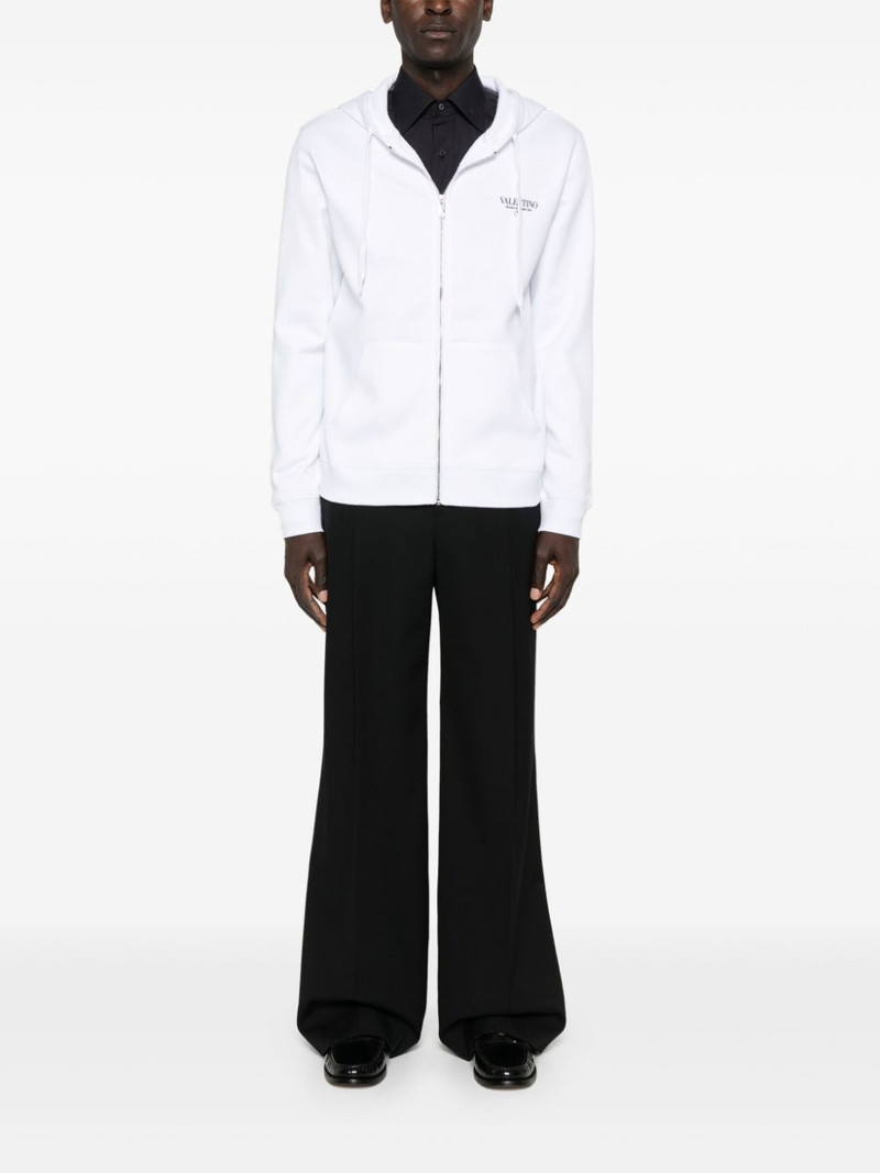 Valentino logo-print zip-up hoodie outlook