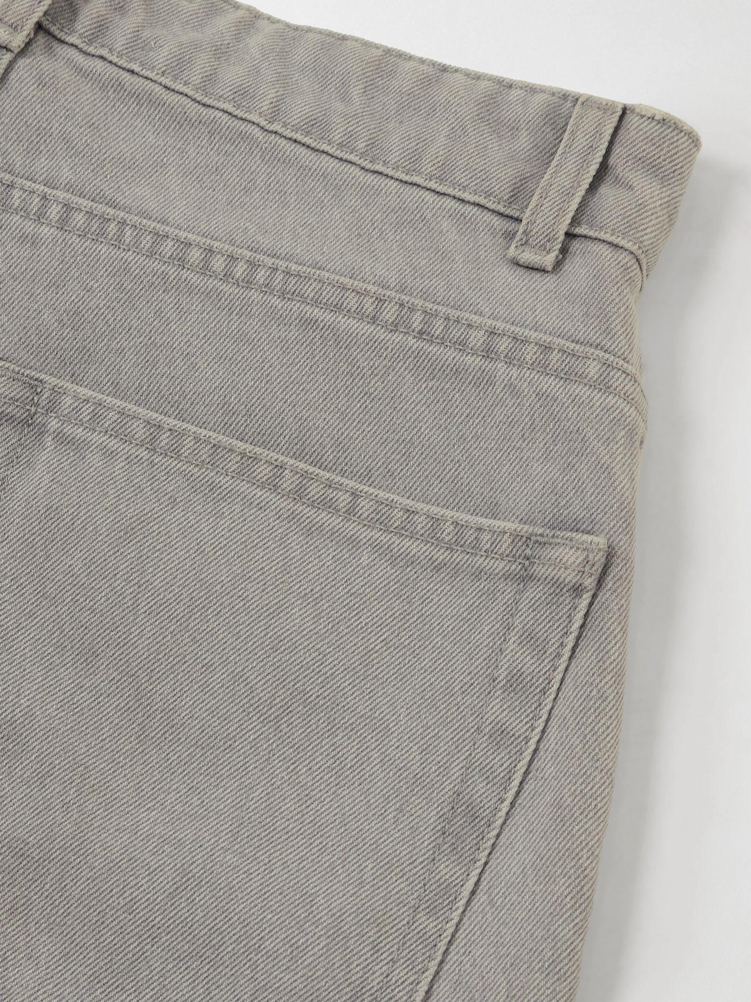 High-rise wide-leg jeans Light gray - 6